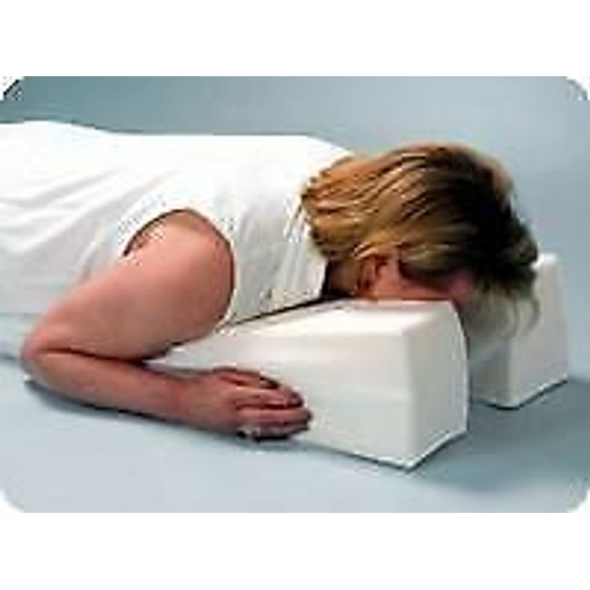 Hermell Face Down Pillow, White, Machine Washable, 29'' x 14'' x 6''