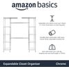Expandable Adjustable Metal Hanging Storage Organizer Rack Wardrobe with Shelves