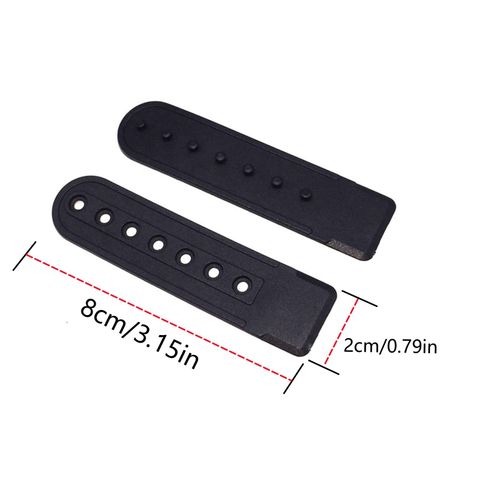 Dorytop 2 Pairs Snapback Strap Repair Fasteners Buckle Extender with 7 Holes Hats Caps Replacement Fastener Plastic Repair Snap Buckle Strap (Black,White)