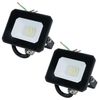 AB Tools 10 Watt LED Mini Floodlight Garden Lighting 800 Lumens IP65 + Bracket 2pc