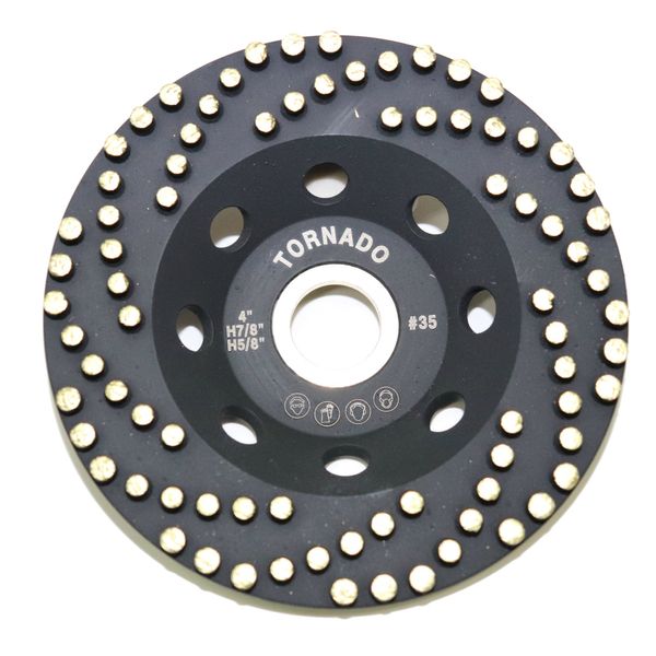 Tornado 100mm (4 inch) Diamond Cup Grinder Wheel Concrete Stone Grinding Coating Removal New CDB Technology, Made in Korea