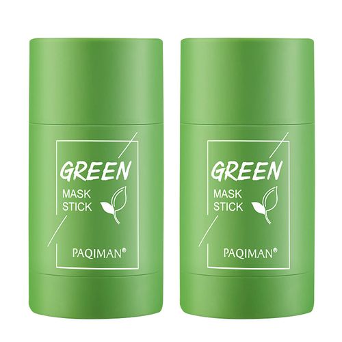 Maschera Stick al Tè Verde, 2 Pack, Green Tea Mask Potente All'Argilla, Purificante, Rimozione Dei Punti Neri, Lieve e Non Irritante