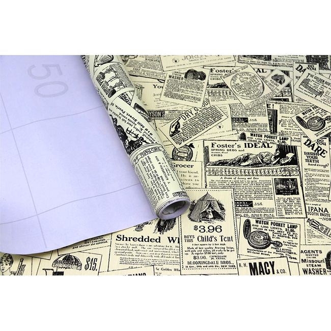 Vintage Style Newspaper Tissue Paper