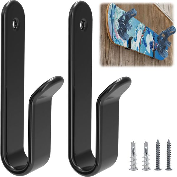 FOROIRON Horizontal Snowboard Wall Mount Clips Snowboard Wall Rack Snowboard Mount Storage Snowboard Display Wall Mount for Room, Garage (2 PCS)