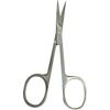 10cm curved edge stainless steel eyebrow dull finished scissors