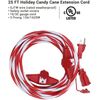 DEWENWILS 25FT Candy Cane Outdoor Christmas Extension Cord Multiple Outlets Plug