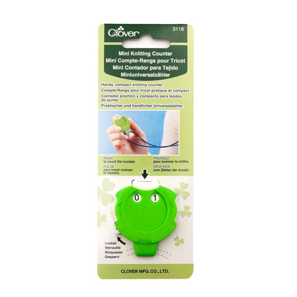 Clover 3118 Knitting Counter Kacha Mini, 1, Green