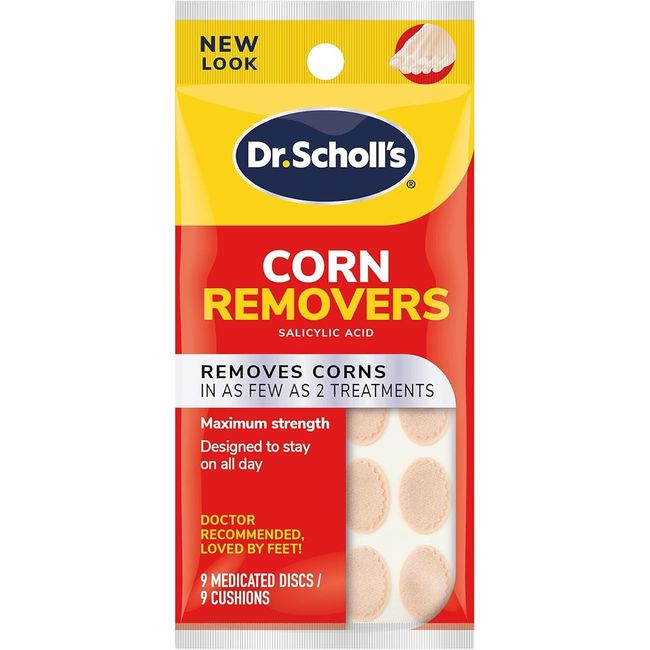 Dr. Scholl's Corn REMOVERS, 9 ct // Removes Corns in As Few 2 Yellow