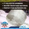 USA 2" x 20' Corner Ratchet Tent Strap w/D Ring & Twisted Snap Hook Event Canopy
