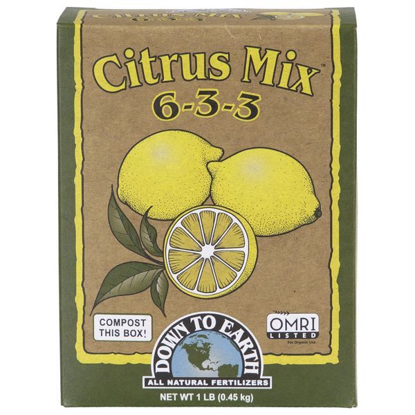 Down to Earth Organic Citrus Fertilizer Mix 6-3-3, 1 lb