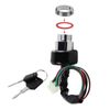 Universal Motorcycle 6 Wire Ignition Starter Off/On/On Switch Lock With 2 Keys