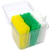GARASANI Household, Travel Portable Disposable Plastic Curved Hook Toothpicks, Teeth Cleaning Tool, Anti-Slip Handle Design (300 Pcs)