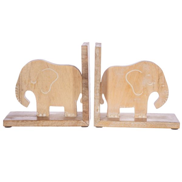 Sass & Belle Elephant Wooden Bookends