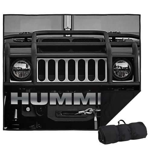 LOGOVISION Hummer Picnic Outdoor Blanket, 50"x60" Front Facing, Foldable Blanket for Picnic, Beach, Camping, Park, Tailgate