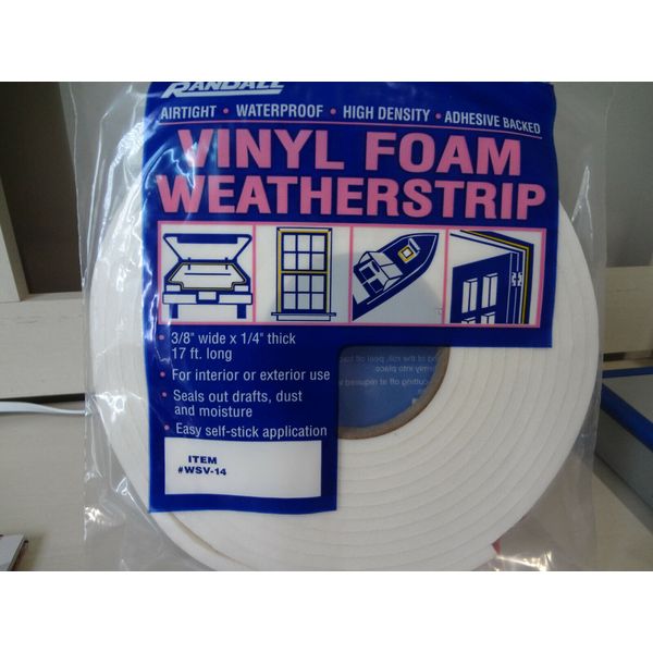 Randall Vinyl Foam Weatherstrip Item # WSV-14 White