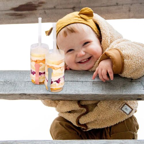 Kichvoe 40pcs Push Up Cake Shooter Containers Lids Cake Holders Cakes Desserts Ice Cream Jelly Party Treats