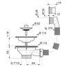 Wirquin White 30723117 Sink Drain Fitting 1 Basin D90 with Overflow
