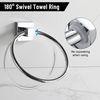BGL Towel Ring Minimalist Wall-Mounted, Silver Finish, for Bathroom Decoration