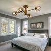 Modern Semi Flush Mount Ceiling Light Fixture, 4-Light Gold Mid Century Chand...