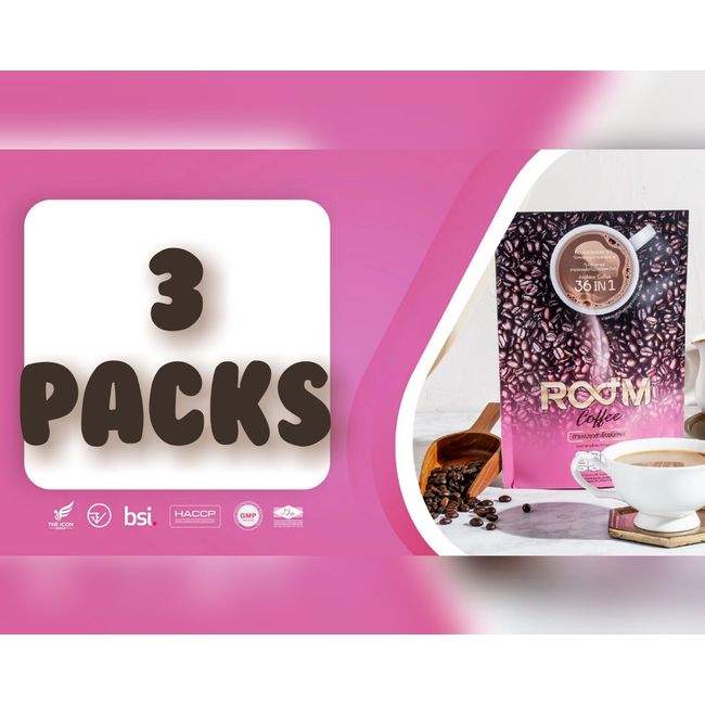 3 PACKS ROOM  COFFEE  WEIGHT CONTROL PRODUCT IN THE  ICON  GROUP