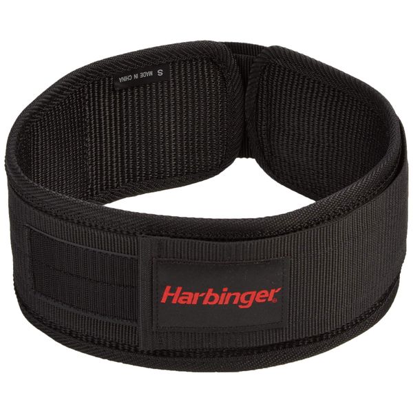 Harbinger 360890 4-Inch Nylon Weightlifting Belt, Medium,Black