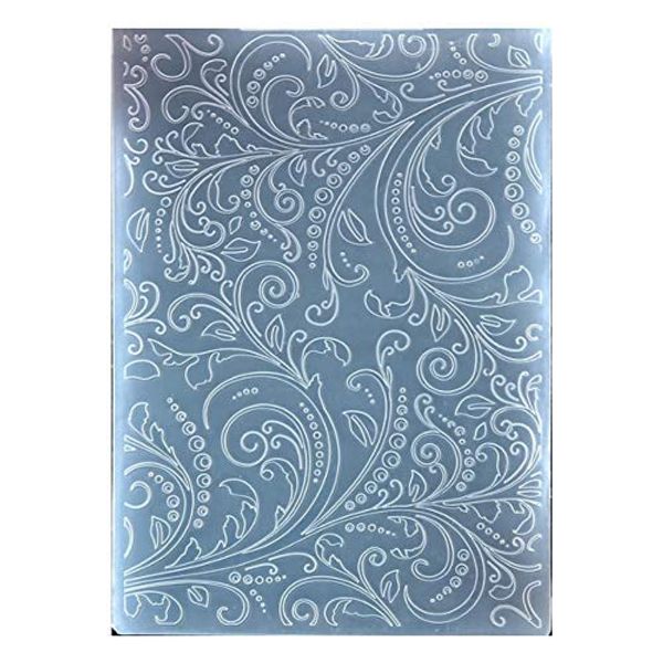 Kwan Crafts Leaves Plastic Embossing Folders for Card Making Scrapbooking and Other Paper Crafts, 12.5x17.7cm