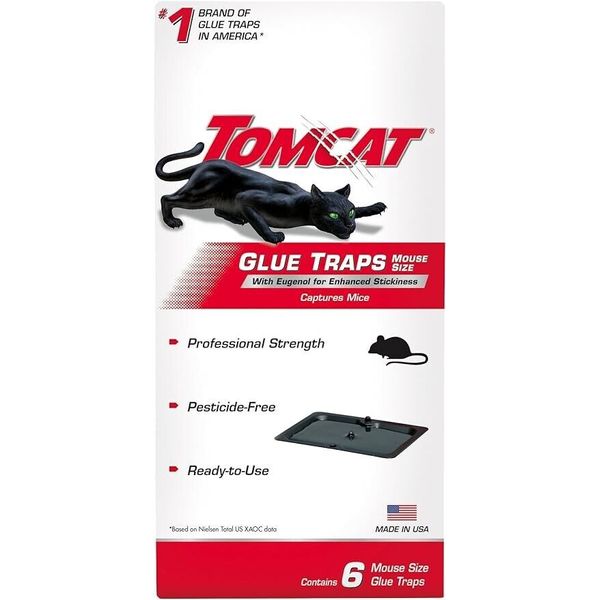 Tomcat Glue Traps Mouse Size with Eugenol for Enhanced Stickiness