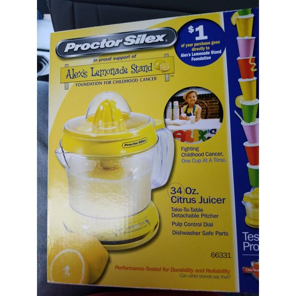 Proctor Silex 66331 Alex's Lemonade Stand Citrus Juicer 34oz