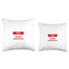 Janet, Hello My Name is Name Tag, Badge Throw Pillow