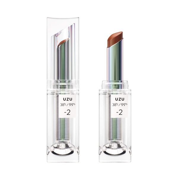 UZU BY FLOWFUSHI 38°C / 99°F Lipstick [-2 Brown (Semi Matt)] Lip Care, Skin Beautifungus, Fragrance-free, Hypoallergenic