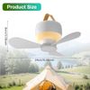 3 Speed Portable Ceiling LED Fan Rechargeable Battery Powered Outdoor Camping