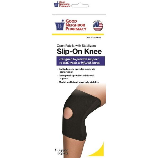 Good Neighbor Pharmacy Slip-on Knee Support Open Patella w/Stabilizers Medium