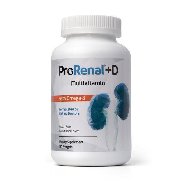 ProRenal+D with Omega-3 Fish Oil Kidney Multivitamin 90-Day Supply