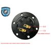 Chrome 6-Bolt Steering Wheel Horn Button with Ford Gel Emblem