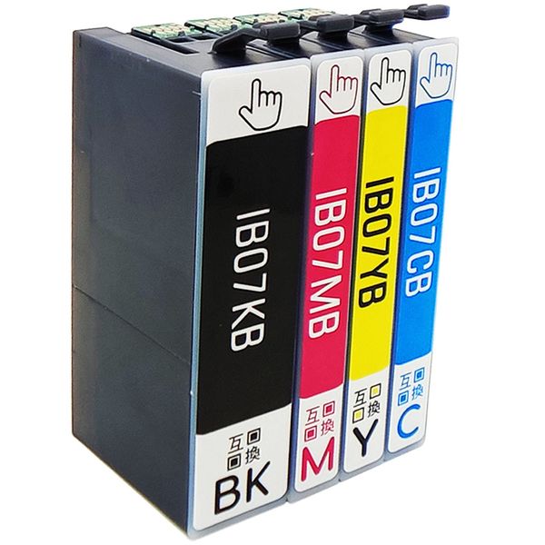 IB07CL4B 4 Color Set (KB/CB/MB/YB) Epson Compatible Ink Cartridges Compatible with Epson High Capacity Compatible Models: PX-M6010F, PX-M6011F, PX-S6010, IC Chip, IB07KB, IB07MB, IB07YB, IB07CB