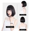 TefuRe D-3079N-BLK Wig, Short Bob Wig, Small Face, Wig