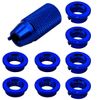 Treehobby 8PCS Aluminum Control Transmitter Switch Nuts & Installation Spanner Compatible with Futaba Remote Control JR/frsky Gear Switch nut Toggle Switch(Dack Blue)
