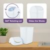 Superio 1.25 Gal Mini Plastic Trash Can with Swing Top Lid – 3 Pack White