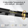 ​Nicebay Efficient Hair Styling Iron 5 Temperature Settings Travel Friendly Design