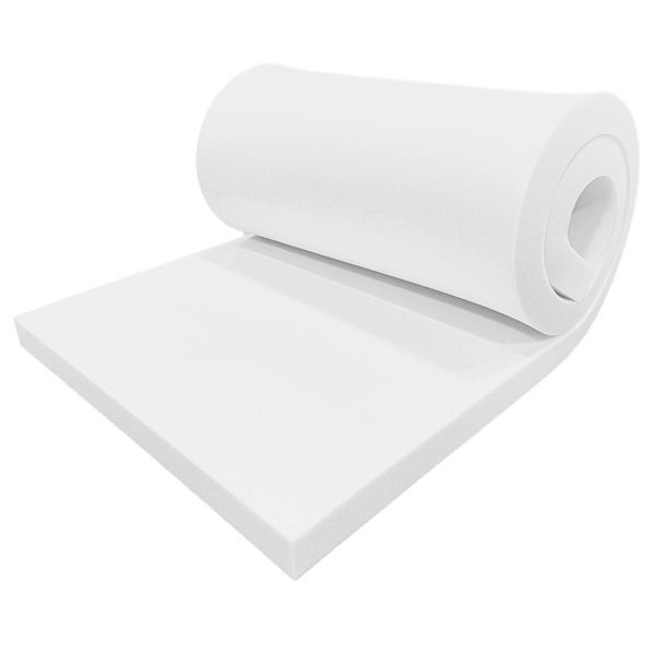 DURAFOAM High Density White Firm Foam Sheet For Upholstery, Cushions, Sofa, Beds, Seats, Campervans, Indoor/Outdoor Padding, DIY - DF160W - 80 x 20 x 0.5 inch (200 x 50 x 1.3cm)