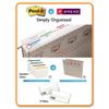 Post-it Tabs File Tabs, 2 X 1 1/2, Lined, Assorted Brights, 24/Pack