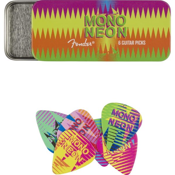 Fender/MonoNeon Pick Tin Medium Fender [6 Picks]