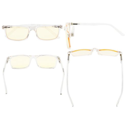 Eyekepper Stylish Look Grystal Vision Comfort Spring Hinges Reading Glasses Computer Readers Mens Women Transparent +2.25