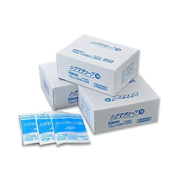 Vacuum Pack Bags, Tube Standard Bags, Crylon Kasei Sigma Tube 60 GT-1125 Thickness: 2.4 inches (60 mm) x Width: 4.3 inches (110 mm) x Length: 9.8 inches (250 mm) 3,000 Pieces