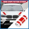 A ABSOPRO Hood Stripe Pattern Sticker/Outer for Car/Durable / 1 Pcs Red Long-lasting Item Replacement