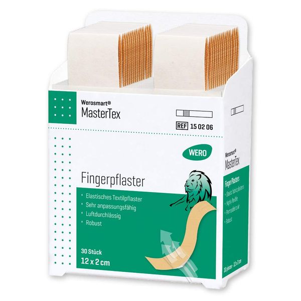 Werosmart® Pflasterspender-Einsätze Fingerpflaster 12 x 2 cm (Textil | Beige | Klassisch)