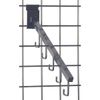 Gridwall 5 Hook Waterfall in Black - 16 Inches Long