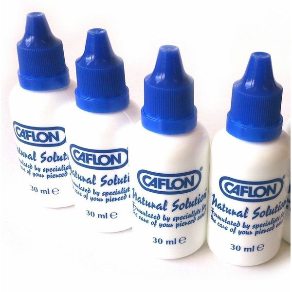 4 x Bottles of Caflon - Ear Piercing Aftercare Natural Solution