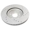 Front Ceramic Brake Pad & Performance Drilled Slotted Zinc Rotor Kit