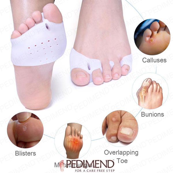 Pedimend Bunion Pain Relief Toe Separator Prevent Hallux Valgus & Hammer Toe 2PC
